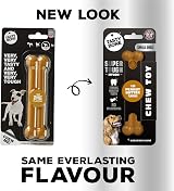 Tasty Bone Nylon Dog Chew Toy Peanut Butter Small Made in UK Indestructible view 6