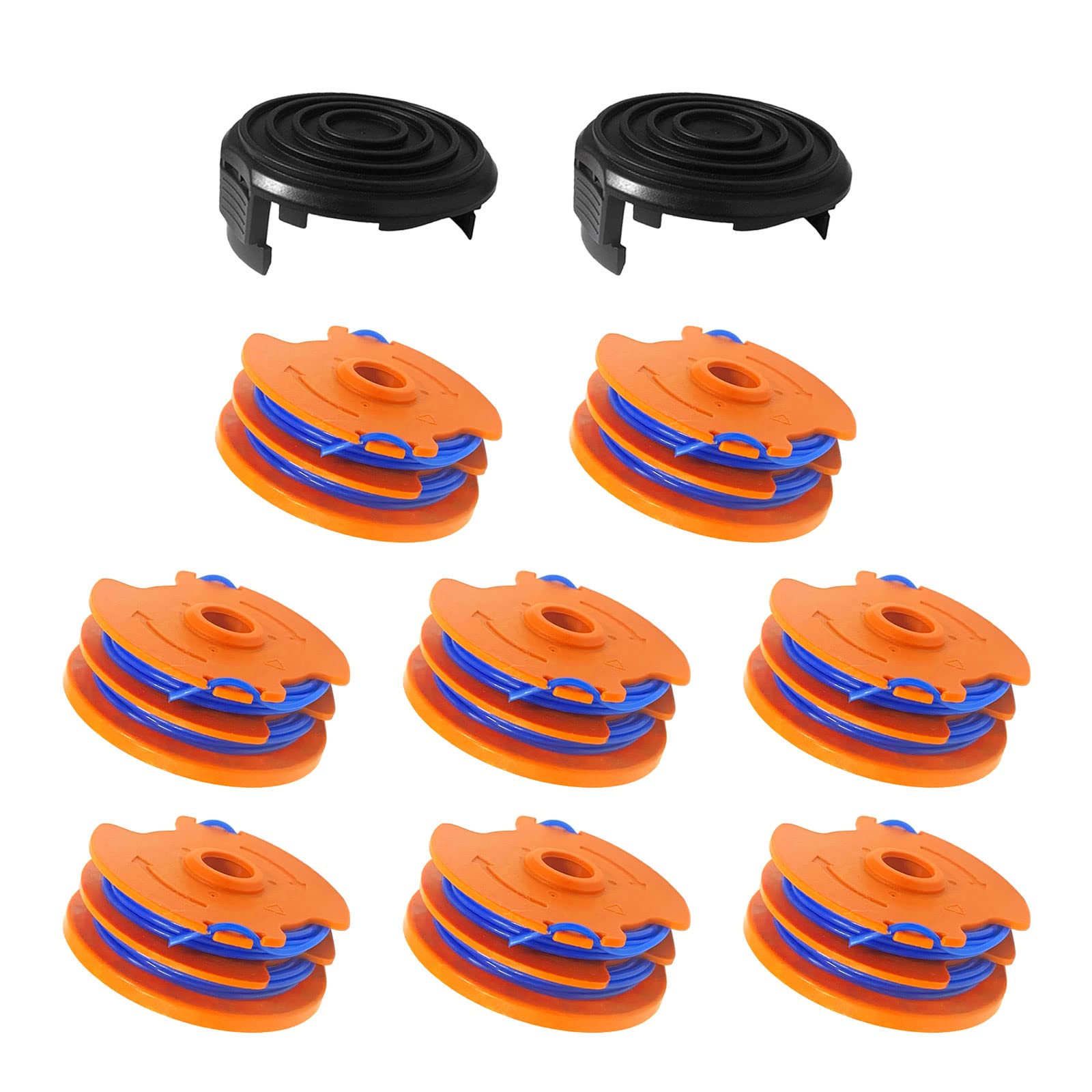 Line String Trimmer Spool for Qualcast GGT4401, GGT4502, GGT600A1, GT25 350 Watt, GT30, GGT450A1, Replacement Trimmer Spool Garden Grass Trimmer Line 8.3 metre x 1.65mm (8 Spool+2 Cover)