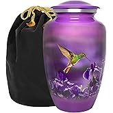Trupoint Memorials Urns for Human Ashes Adult Female and Male, Decorative Burial Urn, Funeral Cremation Urns for Women and Men - Large Hummingbird