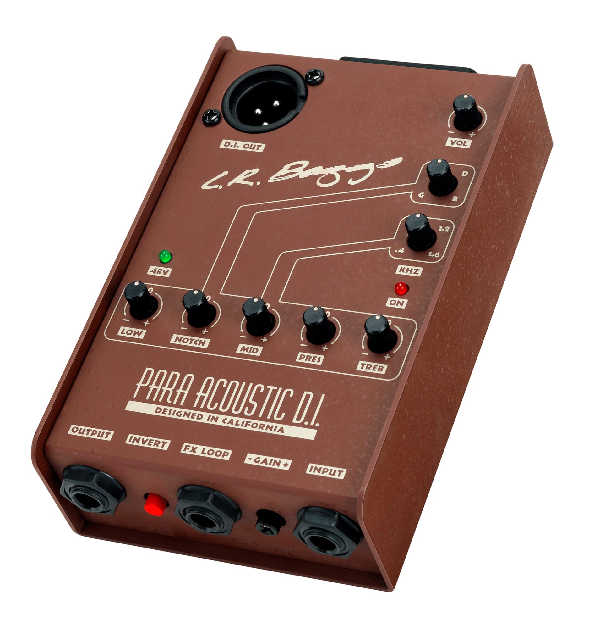 L.R. Baggs Paradi Para Acoustic DI Box with 5 Band EQ Silver