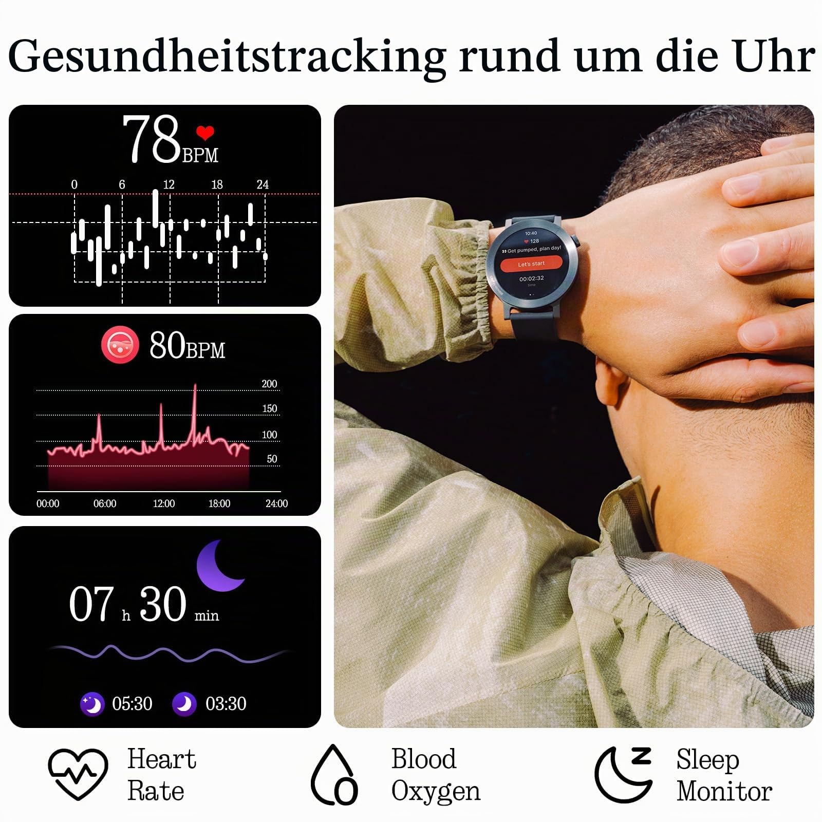 CMF Watch 3 Pro – Smartwatch 1,43" AMOLED, 13 Tage Akku, Dual-GPS, Bluetooth-Anrufe mit KI-Rauschunterdrückung, Herzfrequenz & Schlaftracking – Dunkelgrau 2