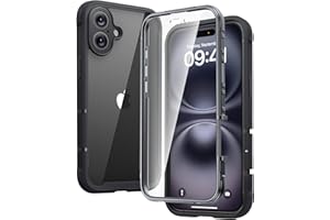 Diaclara Designed for iPhone 16 Case,[Full Camera Protection] Full Body Rugged Case with Built-in Touch Sensitive Anti-Scratc