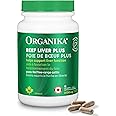 Organika Beef Liver Plus Choline- Sourced from Grass-Fed + Finished Cattle, Pasture Raised, High in Vitamins and Minerals, Su