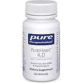 Pure Encapsulations PureHeart K2D, 60 Capsules | Heart Health Supplement*, with Vitamin K2 and D3, Cholecalciferol Vitamin D and MK-7, Non-GMO and Vegetarian