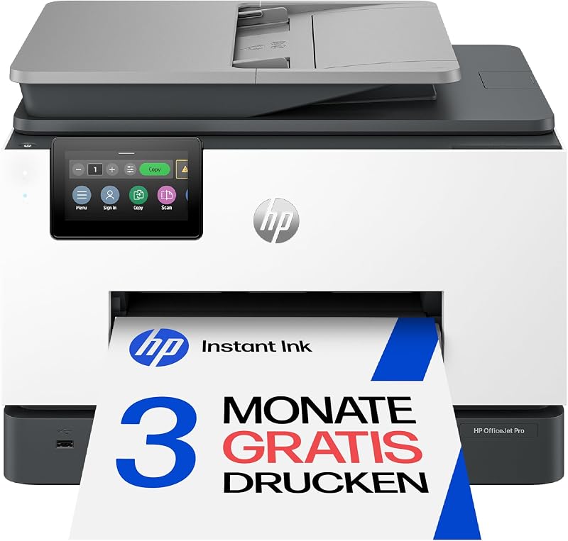 OfficeJet Pro 9132e Multifunktionsdrucker, 3 Monate gratis drucken Instant Ink inklusive, Drucker, Scanner, Kopierer, Fax, WLAN, LAN, Duplex, Airprint, Grau-Weiß