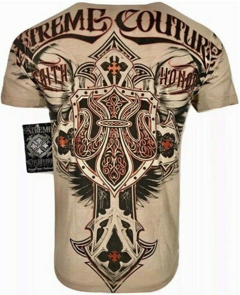 by Affliction Men T-Shirt Lockdown Biker MMA