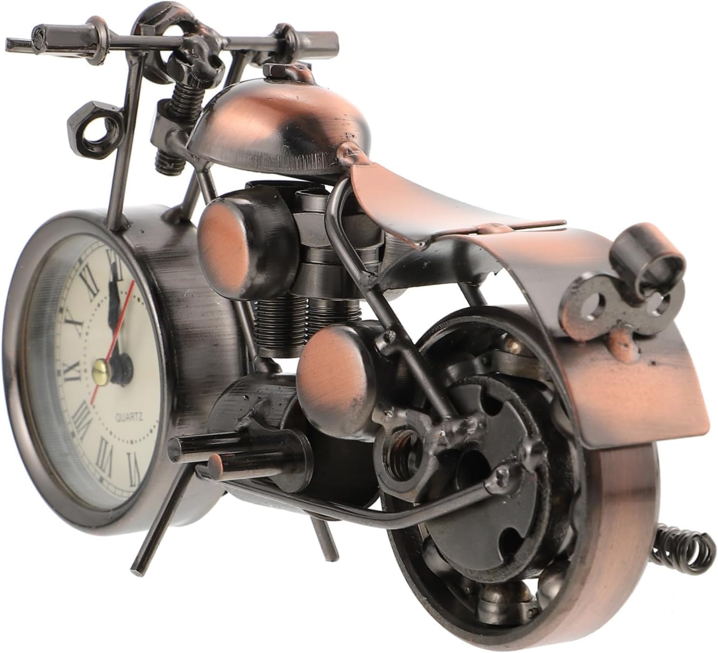 Bike Clock Antique Desk Retro Bike Statue Vintage Bicycle Clock Digital Sign Iron (17x2.5x10cm) [Parallel Import Goods]