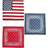CTM American Flag and Paisley Bandana Kit (Pack of 3)