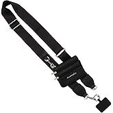 Save the Girls Clip and Go Phone Strap Solid (Black - Black Pouch) - Crossbody Phone Strap Chain with Zipper Wallet Pouch – Phone Lanyard