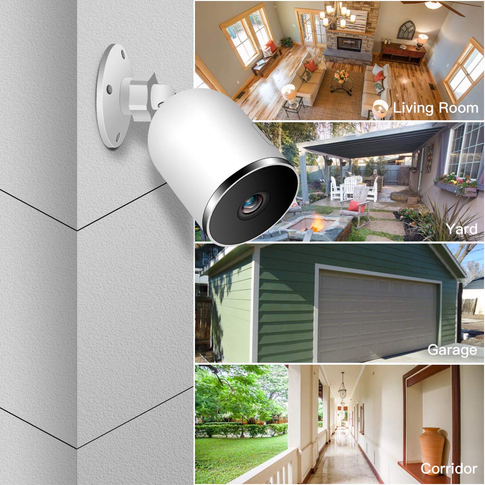 Kolaura Outdoor Security Camera, 1080P Wireless Home Surveillance Bullet Camera, IP66 Waterproof, Support 2 Way Audio, Night Vision, Motion Detection, Cloud Storage Service