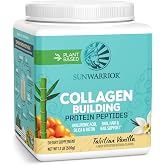 Sunwarrior Vegan Collagen Protein Powder, Vanilla, 20 Servings | Vanilla Protein Powder with Silica, Hyaluronic Acid, Minerals &amp; Biotin