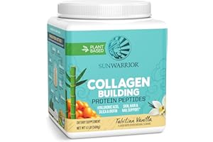 Sunwarrior Vegan Collagen Protein Powder Plant-Based | Silica Hyaluronic Acid Minerals Biotin Soy Free Dairy Free Gluten Free Non-GMO | Vanilla 20 Servings | Collagen Building Peptides