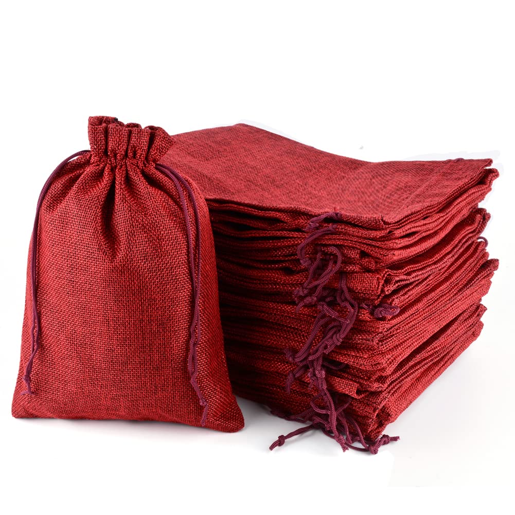 CLTPY Pack of 30 Jute Bags with Drawstring, Jute Bags, 20 x 30 cm, Cotton Bags, Fabric Bags for Advent Calendar, Gift Bags for Wedding, Gift, Christmas