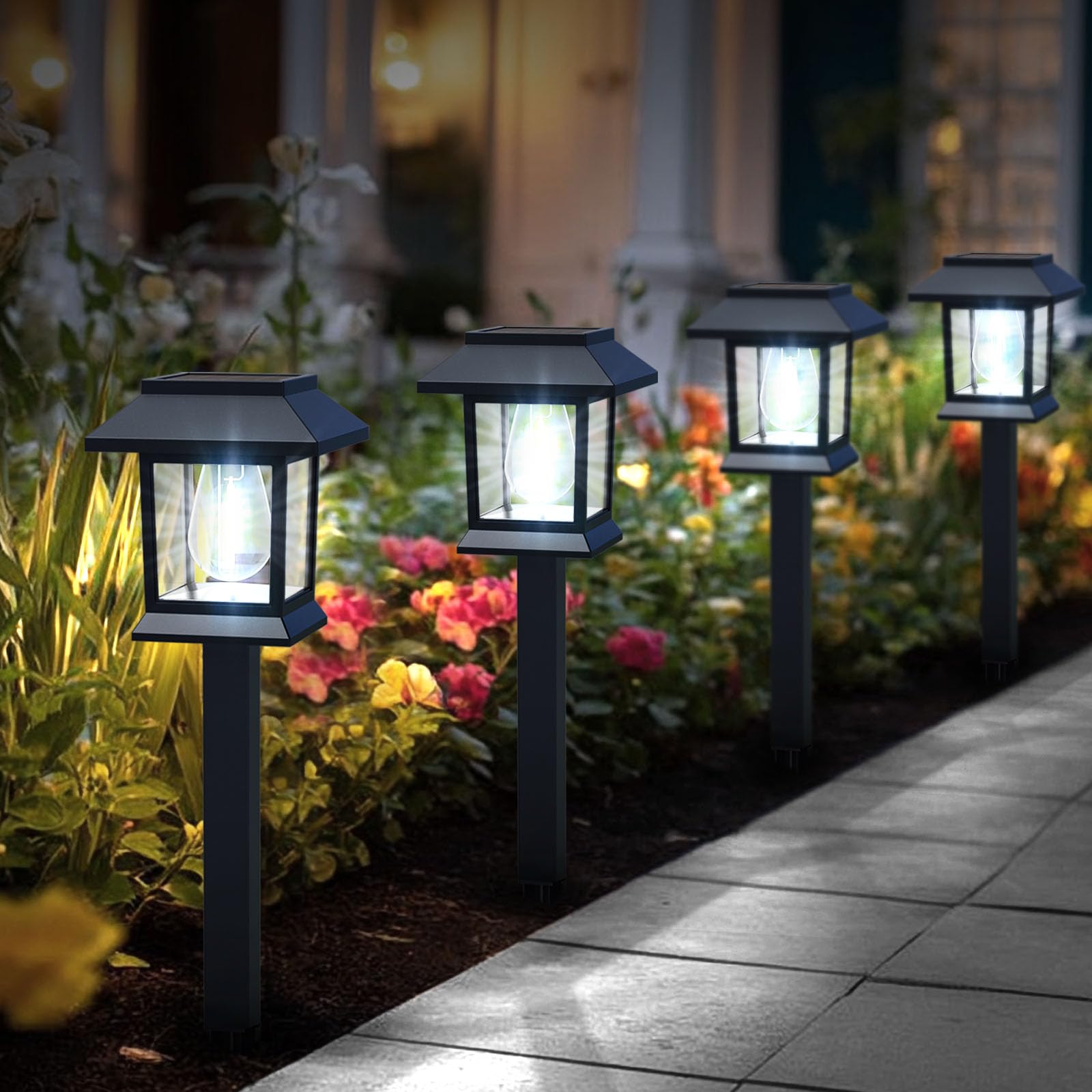 Greluna Solar Lights Outdoor,12 Pack 6000K,