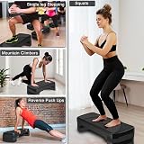 Xn8 Sports Adjustable Exercise Stepper 5/10/15 cm Home Gym Steppers view 3