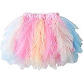 DXTON Girls Tutu Skirt for Toddler Baby Party Casual Multicoloured Tulle Outfits for 3-10 Years