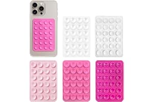 5PCS Silicone Suction Phone Case Mount,Non Slip Suction Cup Phone Mount,Hands-Free Accessories Holder for Selfies and Videos,