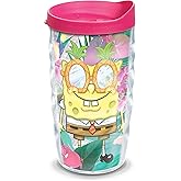 Tervis Nickelodeon™ - SpongeBob SquarePants Made in USA Double Walled Insulated Tumbler Travel Cup Keeps Drinks Cold & Hot, 10oz Wavy, Tropical