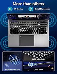 BIGASUO 16 Inch Laptop Computer with 16GB RAM, 1TB
