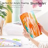 Shuttle Art 12 Pack 11x14 Inch Canvas Boards 100% Cotton Primed White view 6