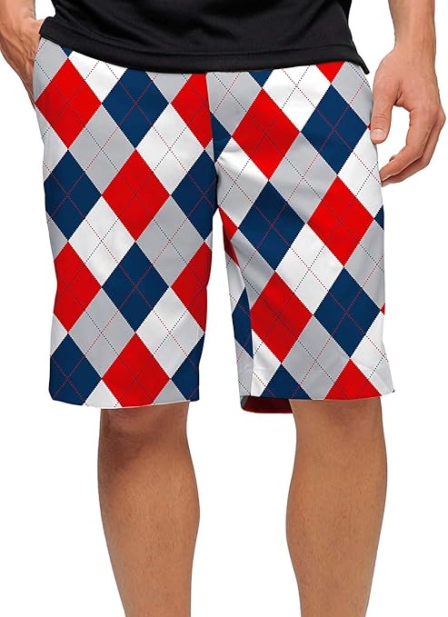 Amazon.com : Loudmouth Golf Shorts - Dixie - Mens 44W Red : Golf Shorts : Clothing