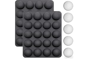 2 Pcs Golf Ball Chocolate Mold Tray, 20 Cavity Nonstick 3D Golf Ball Silicone Molds for Cake Decoration Cake Pop Ice Cube Hot