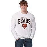 FOCO NFL Mens NFL Team Classic Arched Logo Long Sleeve White T-Shirt