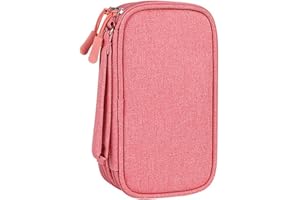 Small Electronic Travel Organizer Bag Waterproof Portable Double Layers Storage Bag Universal Carrying Pouch Bag for Cable, C