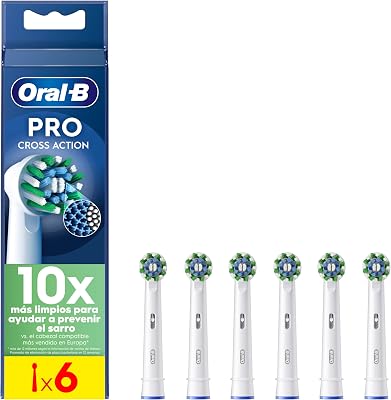 CrossAction Cabezales de Recambio Originales, Blanco, Pack de 6