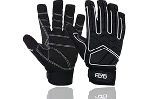 HANDLANDY Anti Vibration Gloves SBR Padding TPR Protector Impact Gloves Men Mechanic Work Gloves