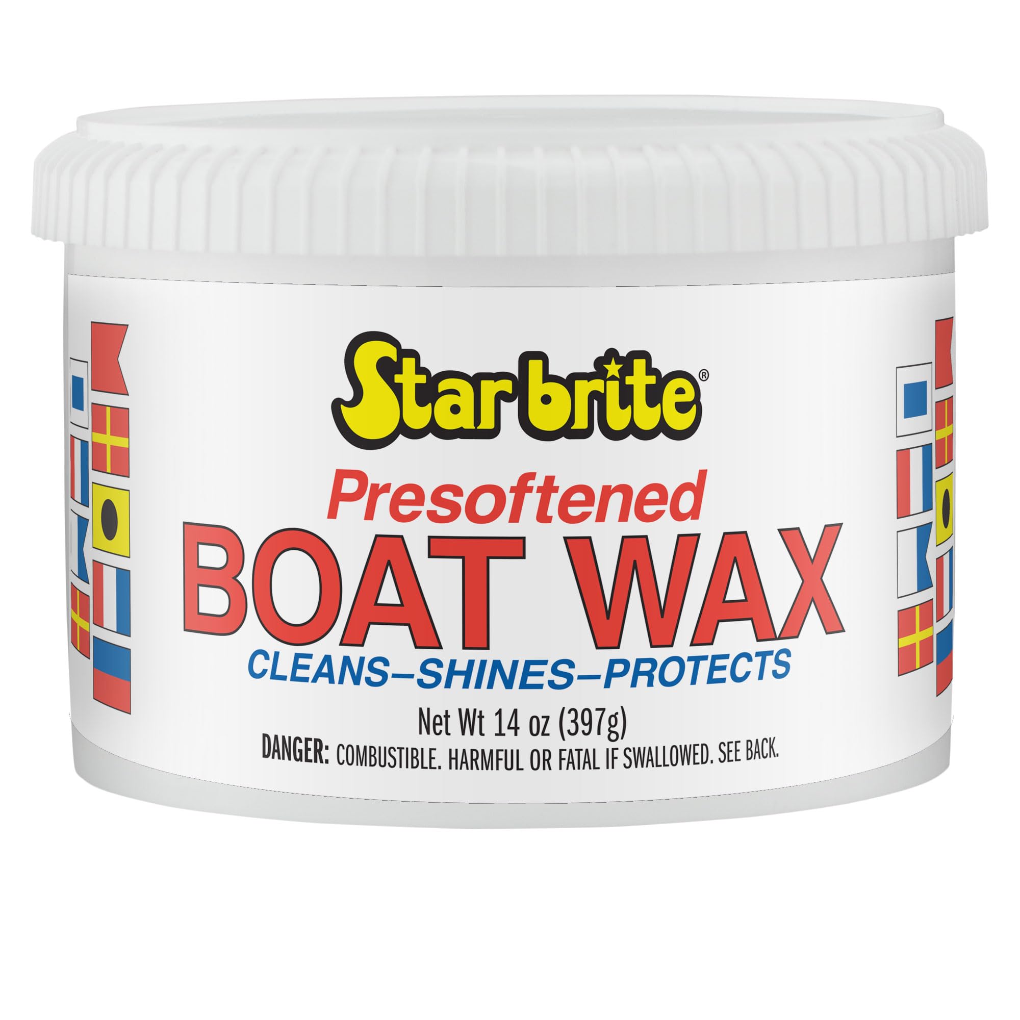 STAR BRITE Presoftened Paste Wax | High-Gloss Shine & UV Protection for Fiberglass, Aluminum, Chrome & Paint