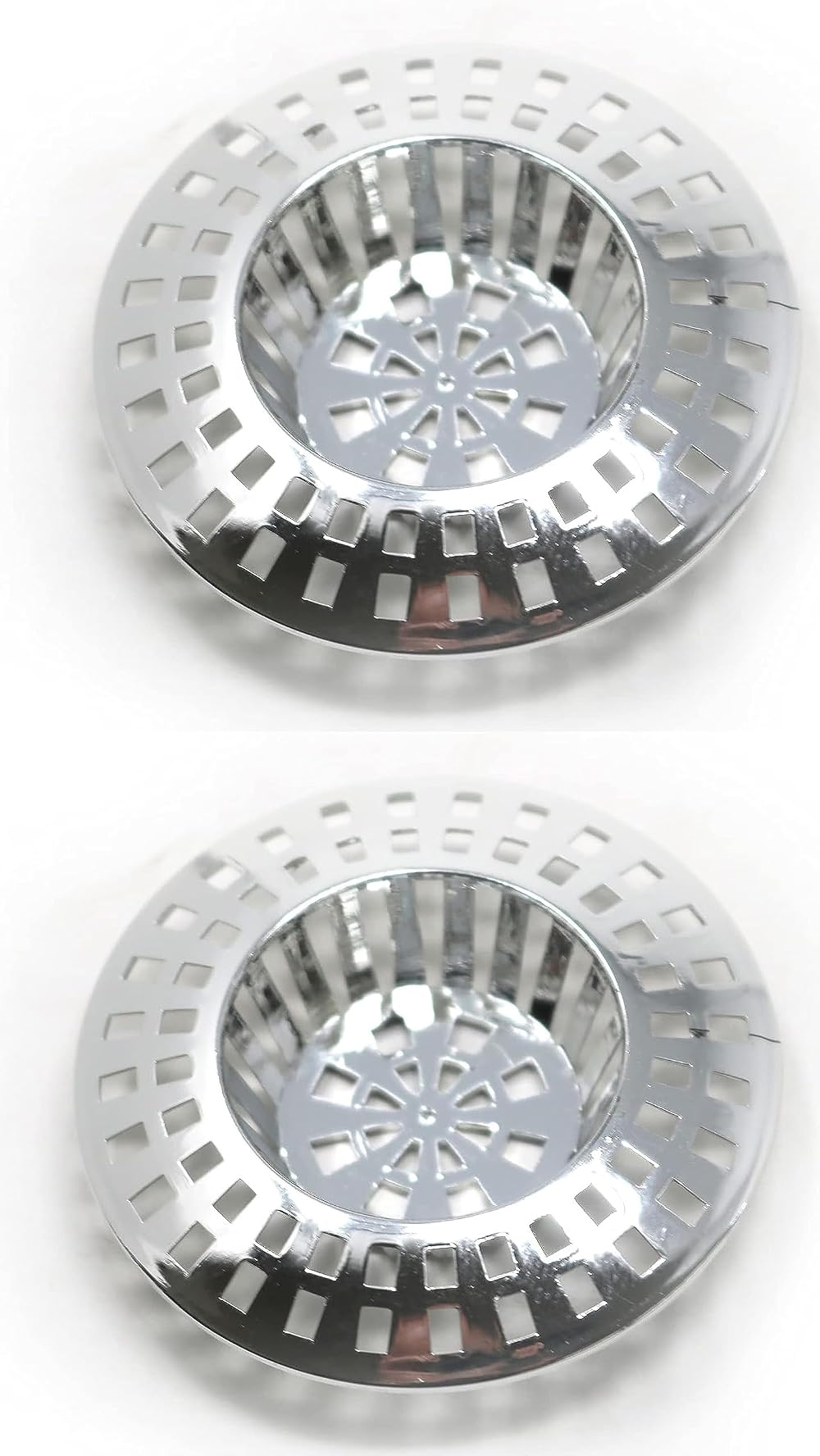 fiXte Chrome Sink Shower Strainer Plug Hole Basin Filter Cover Hair Trap Small