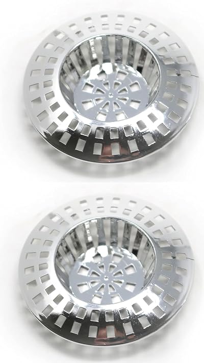 fiXte Chrome Sink Shower Strainer Plug Hole Basin Filter Cover Hair Trap Small