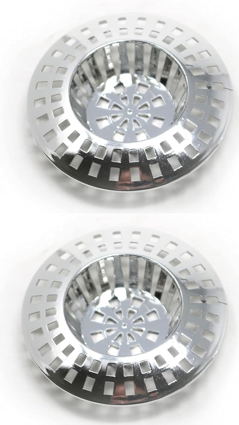 fiXte Chrome Sink Shower Strainer Plug Hole Basin Filter Cover Hair Trap Small