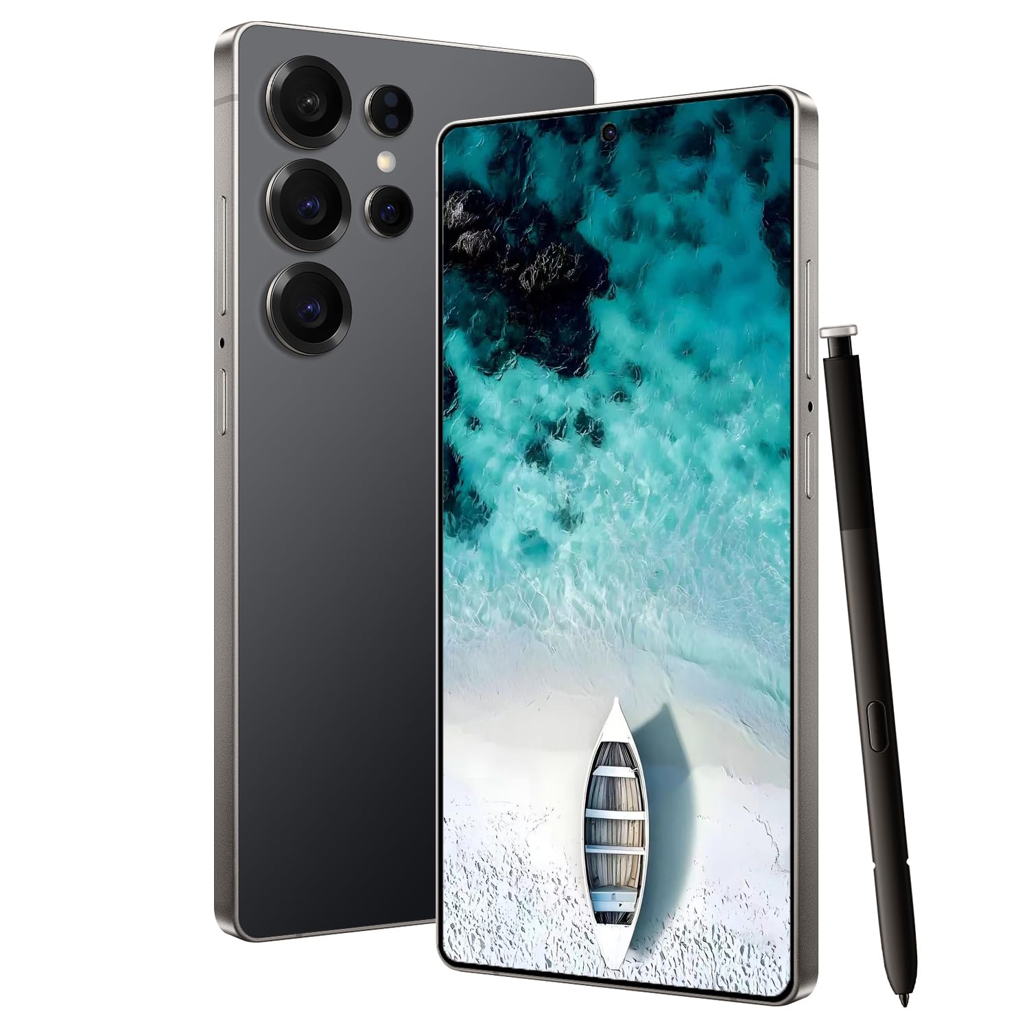 Photo 1 of ChashenHa C25 Ultra Cell Phone,8+256GB Unlcoked Smartphone,Android 14 Phone,6800mAh Battery,108MP Camera,7.3 inch HD Display,Dual SIM/Face ID/5G Phone-Black