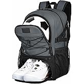 Goloni Soccer Backpack,Basketball Backpack with Ball Compartment & Shoe Compartment,Backpack for Basketball,Soccer