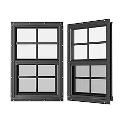 WRISIN 2 Pack Shed Windows 24" W x 36" H Flush