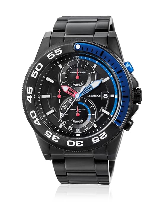 J. Springs Herren-Armbanduhr Sports Chronograph Quarz Edelstahl beschichtet BFD066