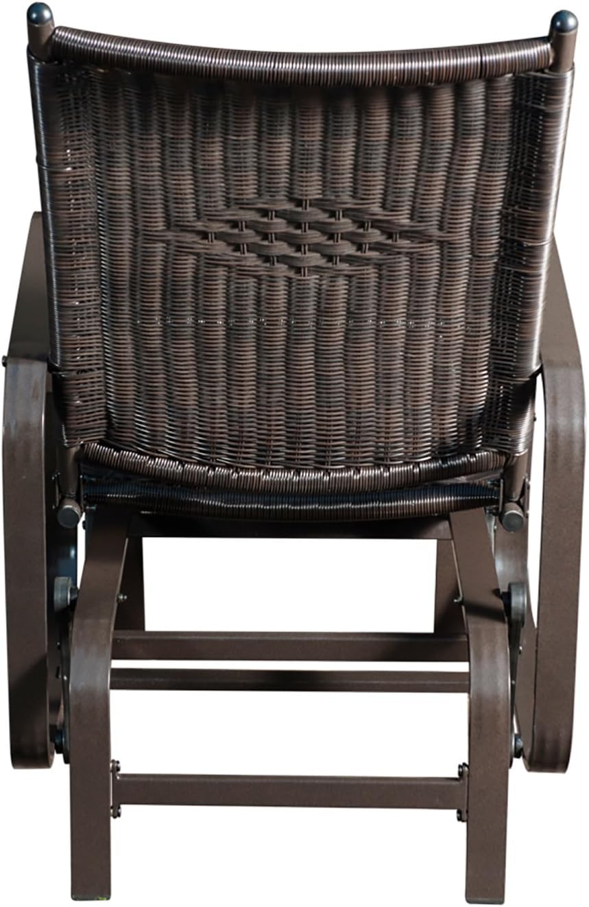 sundale outdoor bar stools on Amazon Com Sunlife Porch Patio Glider Rocking Chair Pe Rattan Wicker Steel Frame Lawn Indoor Furniture Garden Outdoor