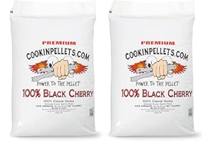 CookinPellets 40-Pound Premium All-Natural Black Cherry Hardwood Grill Smoker Wood Pellets, No Bark or Fillers, for BBQ, Meat, and Veggies (2 Pack)