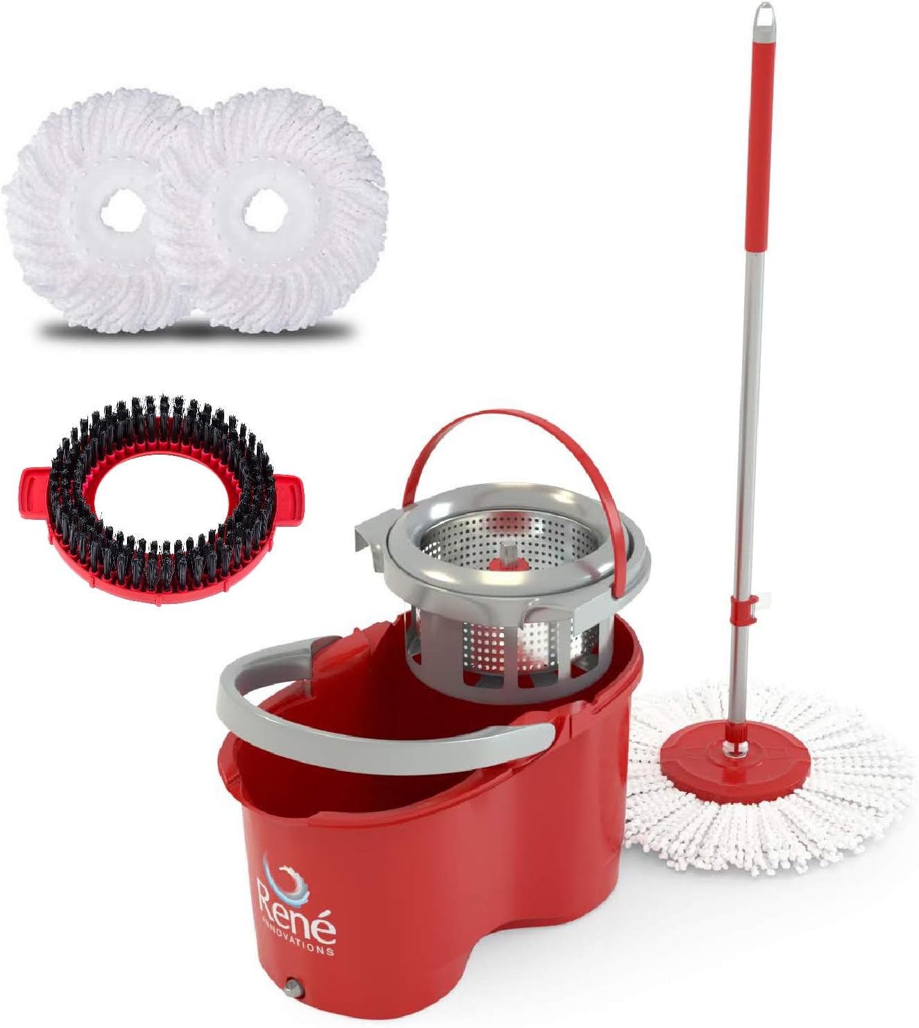 Spin Mop Dada Bundle Set Stainless Steel Detachable Basket By René Innovations
