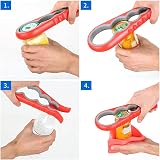 Otstar Jar Opener and Bottle Opener with Silicone Gripper Red Black view 3