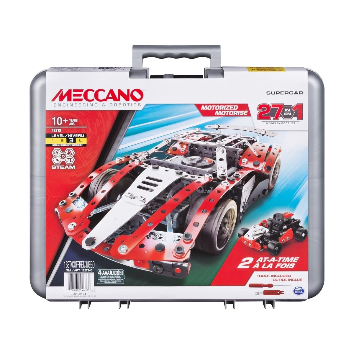 MECCANO - Motorized Off-Road Racer with Durable Carrying Case - 27 Models, 511 Parts (17205)