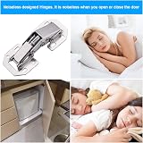 JIZZU 10Pcs Silent Close Hinges 90 Degree for Kitchen Wardrobe Cabinet Doors view 5
