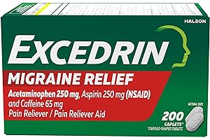 Excedrin Migraine Relief Caplets to Alleviate Migraine Symptoms - 200 Count