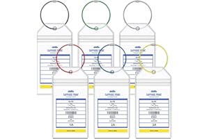 XIANGXING Princess Cruise Luggage Tag Holders, Zip Seal Clear Cruise Luggage Tags Holder with Steel Loops Fit for All Princess Cruise Line Ship & Itineraries Tags in 2024 & 2025 (6 Pcs with 6 Colors Ring)