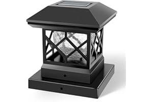 TWINSLUXES Solar Post Cap Lights Outdoor - Waterproof LED Fence Post Solar Lights for 3.5x3.5/4x4/5x5 Wood Posts in Patio, Deck or Garden Decoration…………
