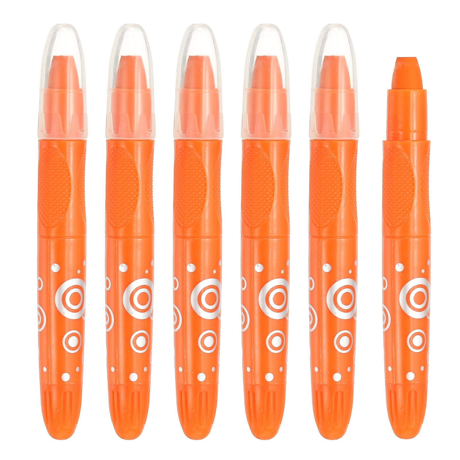 PATIKIL Watercolor Gel Crayon, 6Pcs Washable Twist Crayons for Coloring, Drawing, Painting, Orange Red (5.2x0.59)