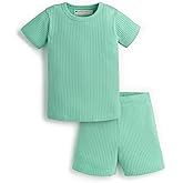 Monica + Andy Short Sleeve T Shirt + Short Set, 100% Organic Clothes for Boys, Sizes for Kids, Toddler & Baby