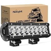 Nilight LED Light Bar 9Inch 54W 3600LM Spot Off Road Driving Lamp | Super Bright Waterproof Fog Work Lighting for Trucks SUV